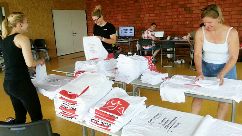 Hochbetrieb herrscht im Org-Büro. (Foto: Andrea Reich)
